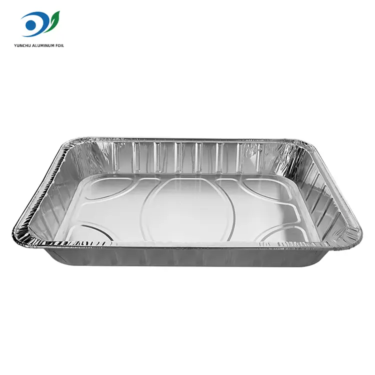 Malaki-kapasidad na take-out baking tray pilak aluminyo foil container