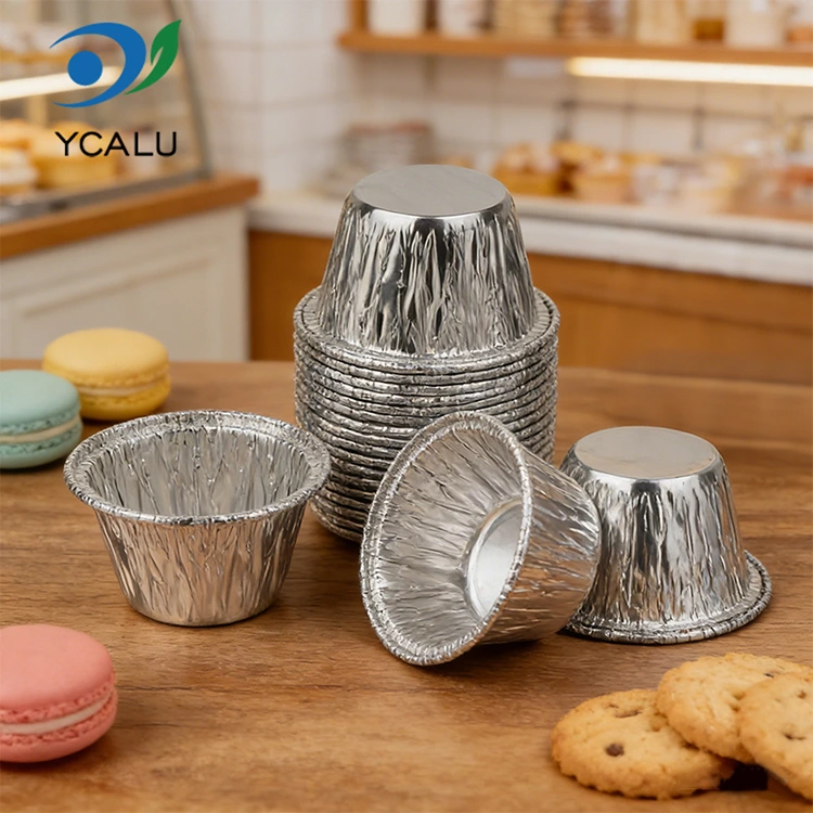 Isang beses maliit na round cake air fryer Silver Aluminum Foil Food Containers