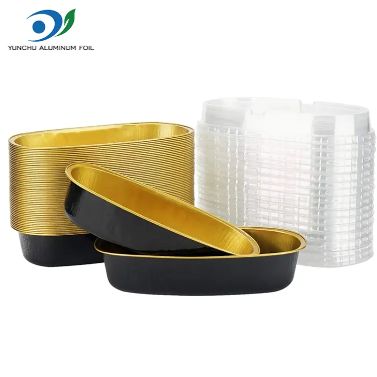 Oval na kulay ng smoothwall aluminyo foil container