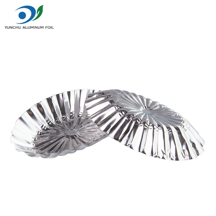 Oval Lace Custard Tart Silver Aluminum Foil Food Container