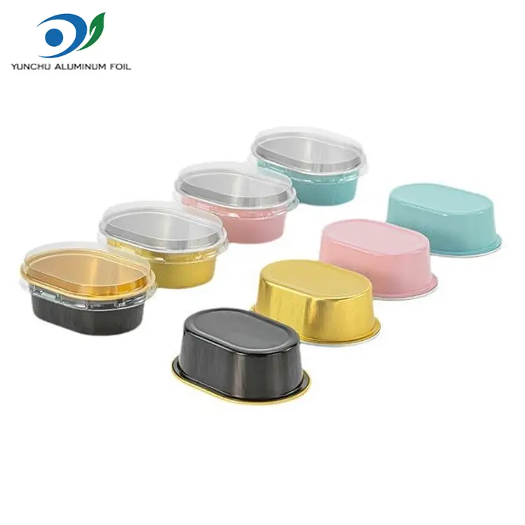 Oval light-walled aluminyo foil container