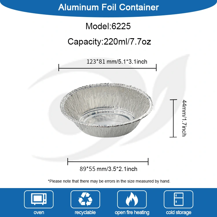 Oval steamed cake pilak aluminyo foil food container