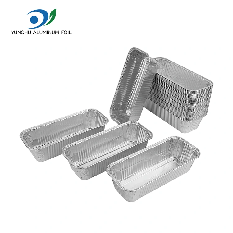 Rectangular air fryer takeaway pilak aluminyo foil container