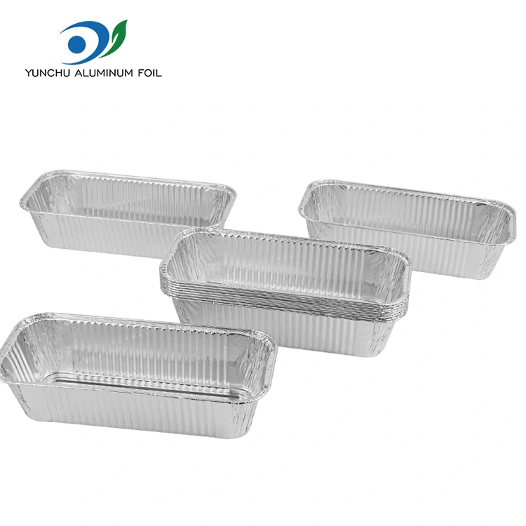 Rectangular air fryer takeaway pilak aluminyo foil container