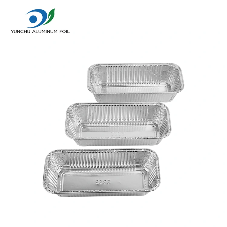 Rectangular air fryer takeaway pilak aluminyo foil container