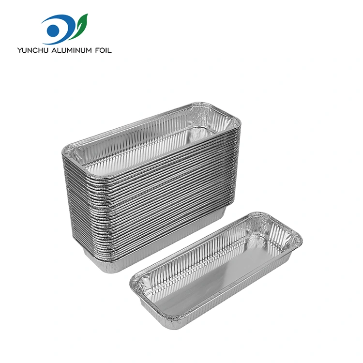 Rectangular Baked Bread Silver Silver Aluminum Foil Container