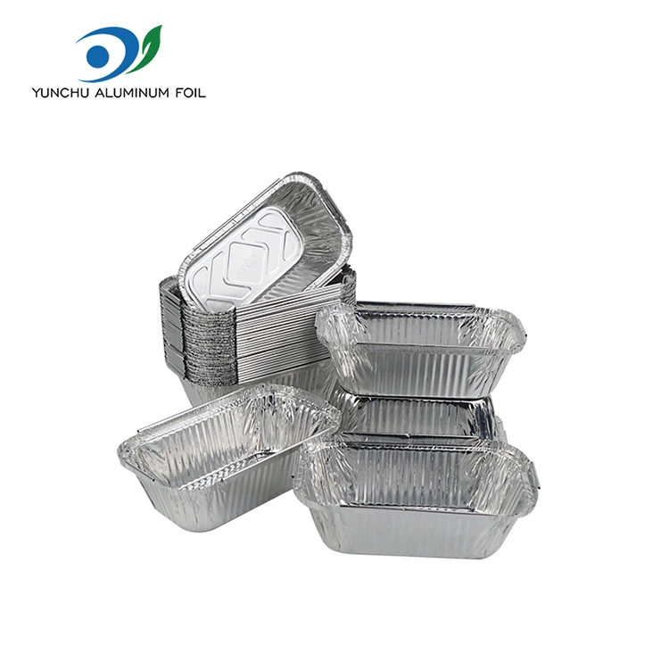 Rectangular Baked Rice Silver Aluminum Foil Container Rectangular Baked Rice Silver Aluminum Foil Container