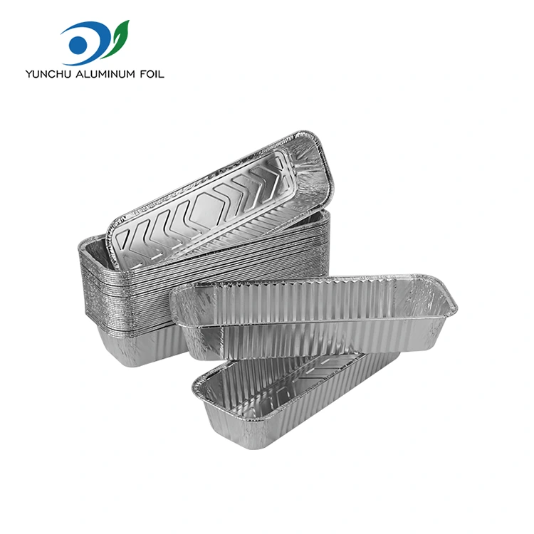 Rectangular baking barbecue pilak aluminyo foil container