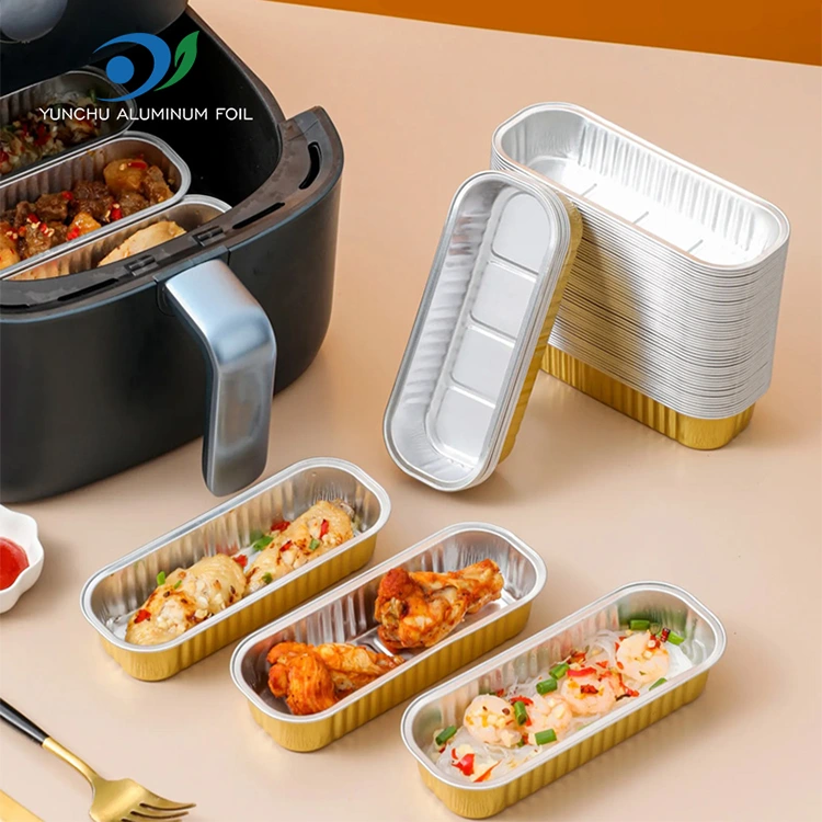 Rectangular baking cake smoothwall aluminyo foil container