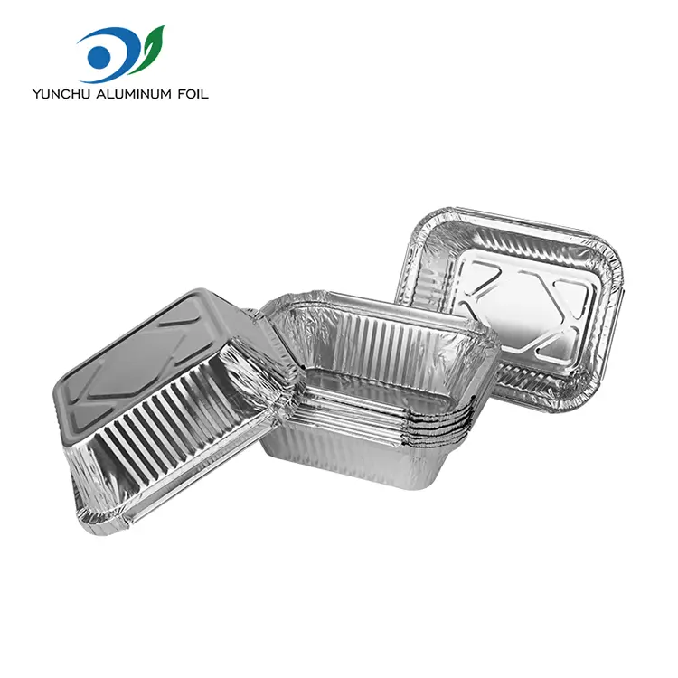 Rectangular barbecue pilak aluminyo foil container