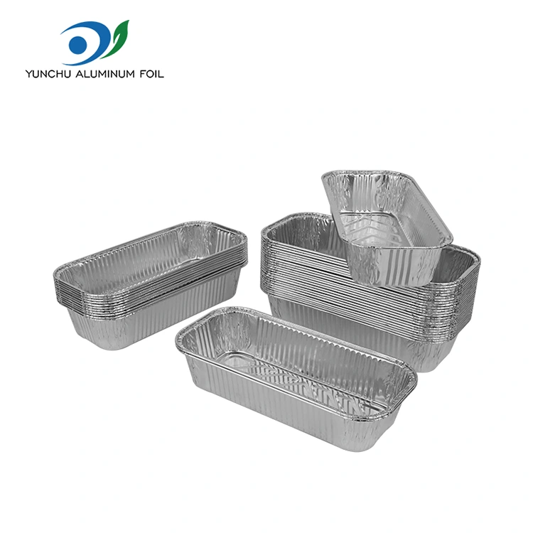 Rectangular Bread Baking Silver Aluminum Foil Container