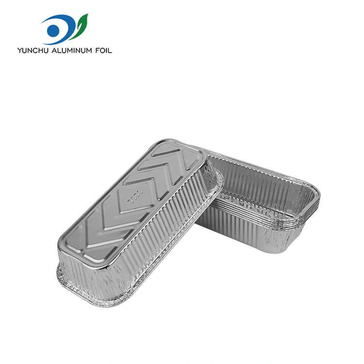 Rectangular Bread Baking Silver Aluminum Foil Container