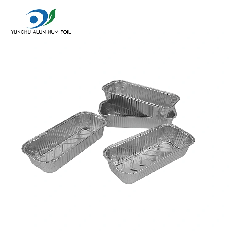 Rectangular Bread Baking Silver Aluminum Foil Container