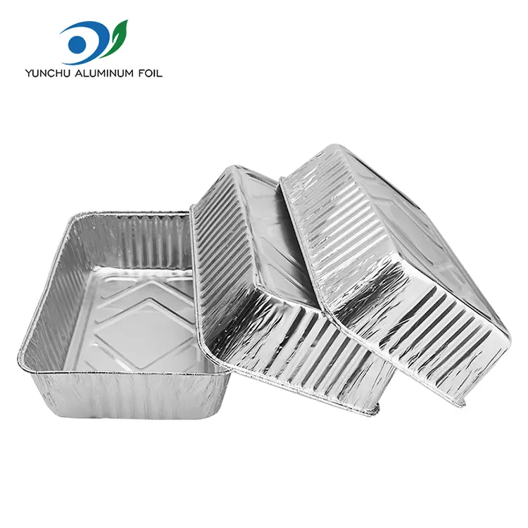 Rectangular Bread Takeaway Silver Aluminum Foil Container