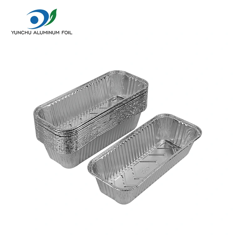 Rectangular Bread Tray Baking Sheet Silver Aluminum Foil Container