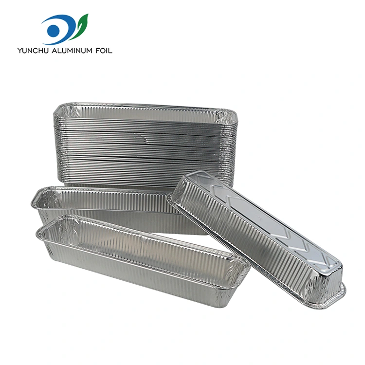 Rectangular Bread Tray Baking Silver Aluminum Foil Container
