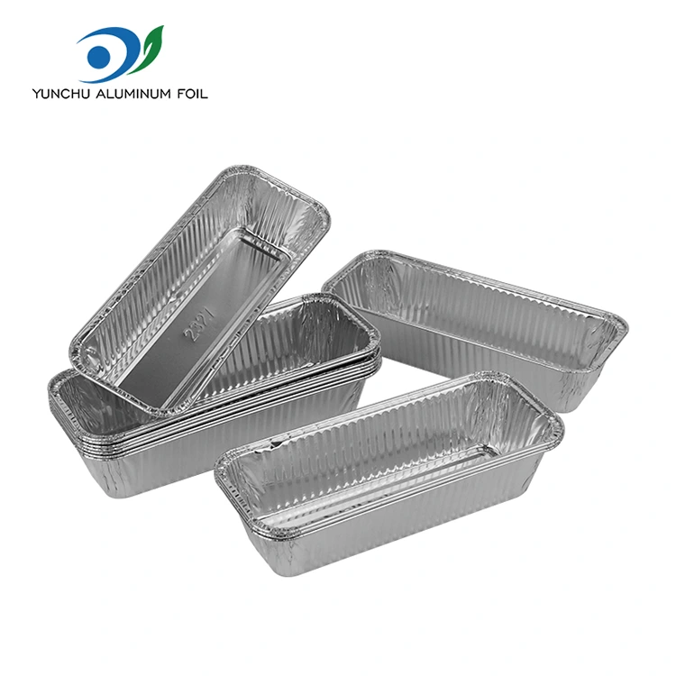 Rectangular Bread Tray Silver Aluminum Foil Container