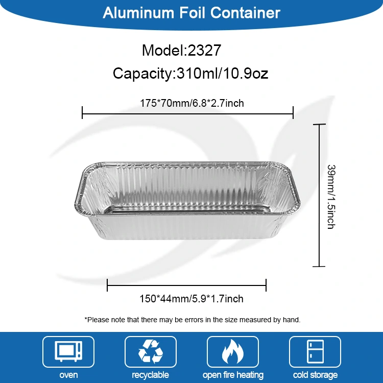 Rectangular Bread Tray Silver Aluminum Foil Container