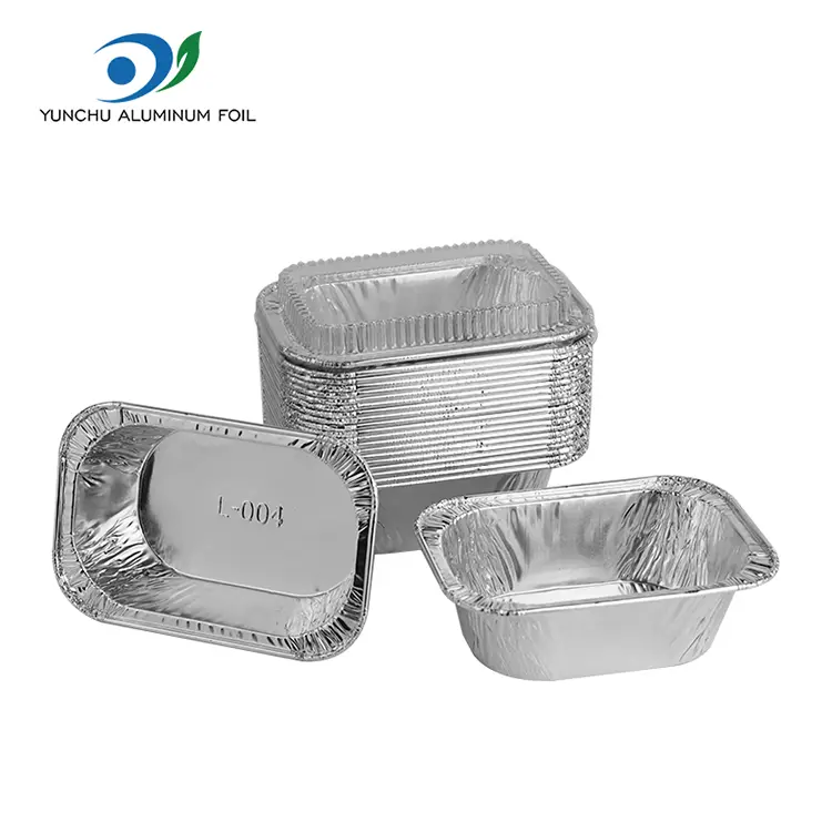 Rectangular cake baking pilak aluminyo foil container