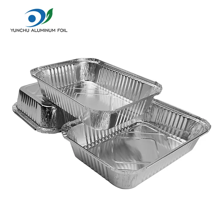 Rectangular take-out barbecue pilak aluminyo foil container