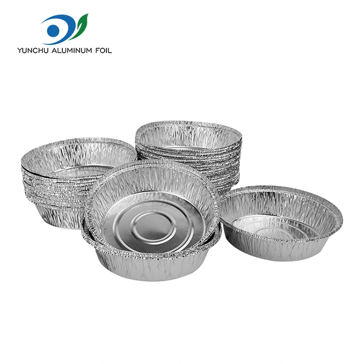 Round air fryer baking tray pilak aluminyo foil container
