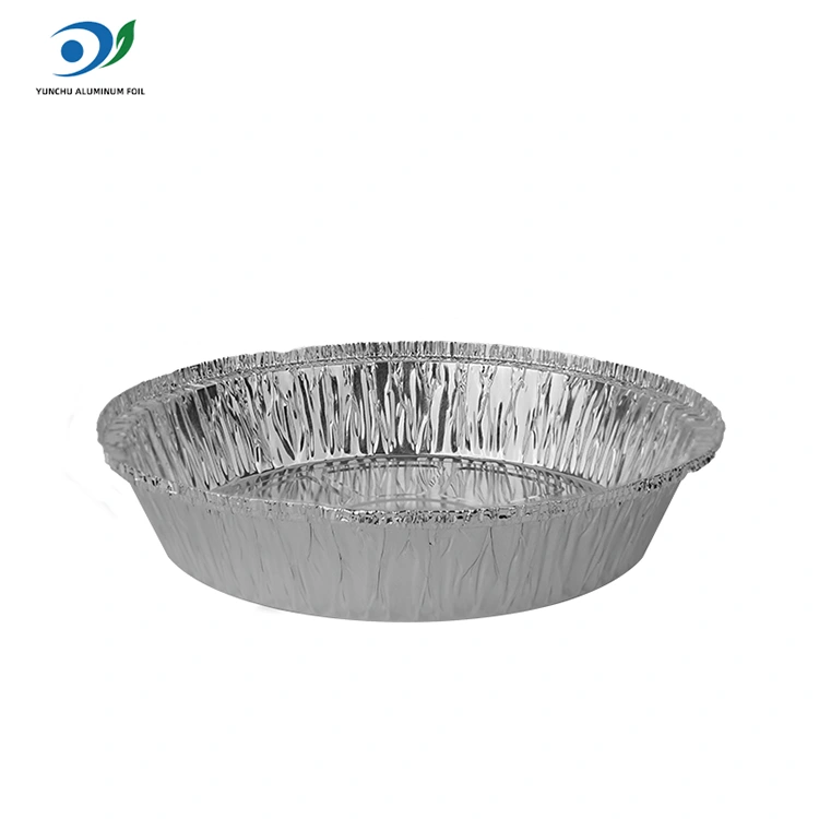 Bilog na air fryer mainit na palayok na pilak na aluminyo foil na lalagyan ng pagkain Bilog na air fryer mainit na palayok na pilak na aluminyo foil na lalagyan ng pagkain