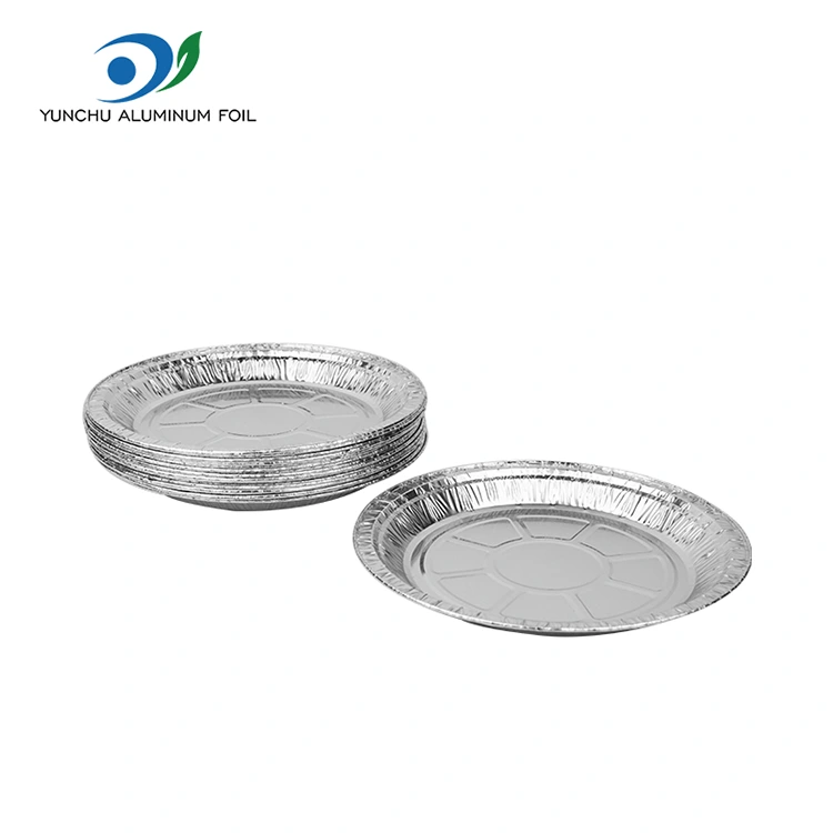 Round air fryer pizza pilak aluminyo foil container