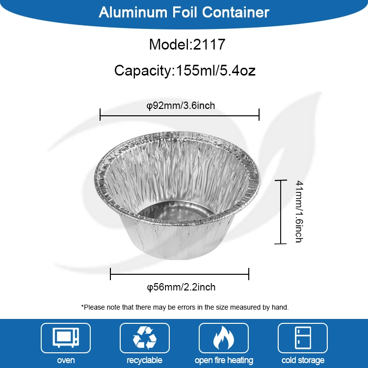 Round bake cake pilak aluminyo foil food container