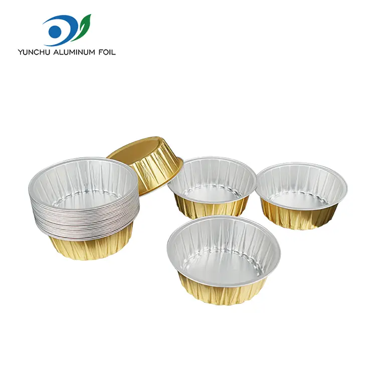 Round cake baking baso smoothwall aluminyo foil container