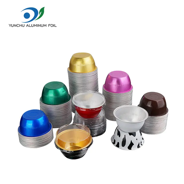 Round cake ng kulay ng smoothwall aluminyo foil container