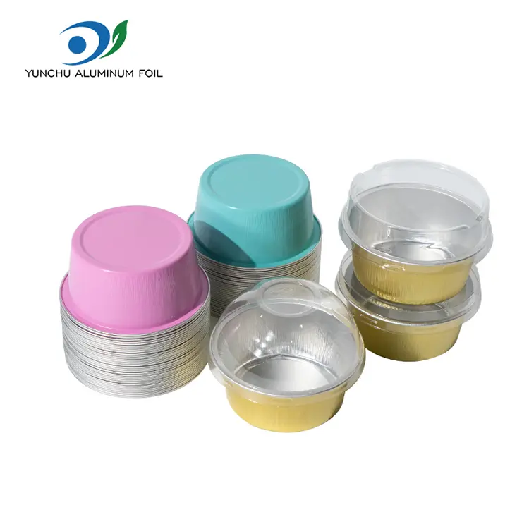 Round color baking smoothwall aluminyo foil container