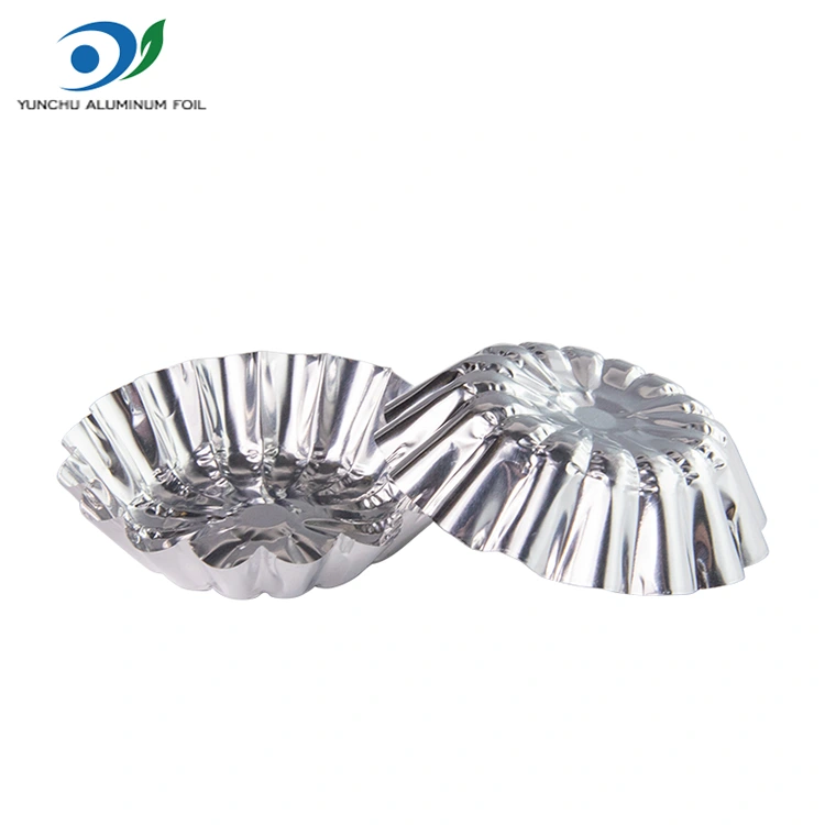 Bilog na egg tart toy baking pilak aluminyo foil container ng pagkain Bilog na egg tart toy baking pilak aluminyo foil container ng pagkain
