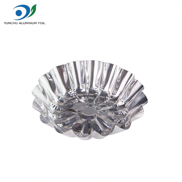 Bilog na egg tart toy baking pilak aluminyo foil container ng pagkain