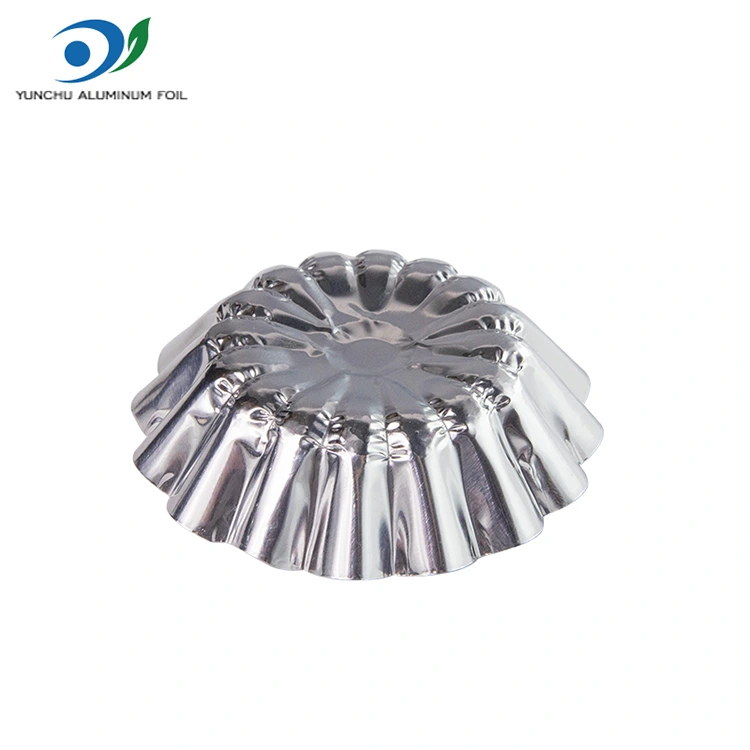 Bilog na egg tart toy baking pilak aluminyo foil container ng pagkain