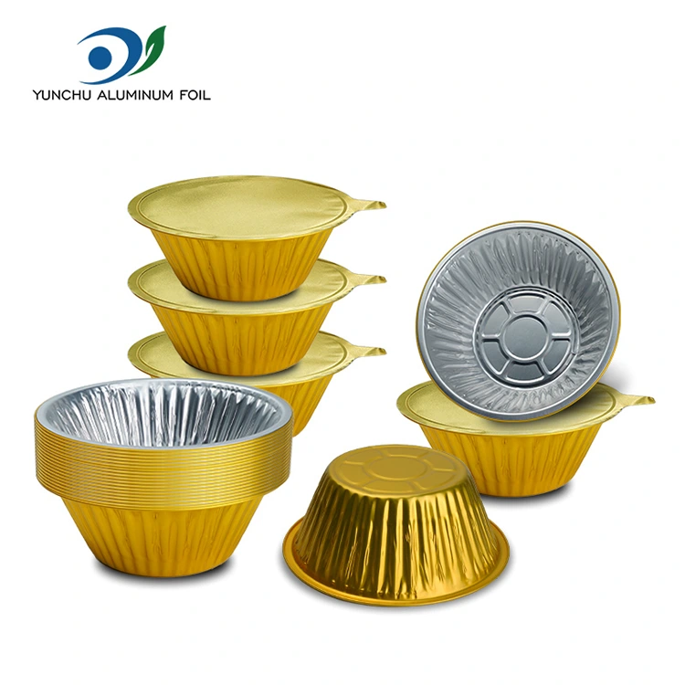 Round Gold Foil Takeaway Container