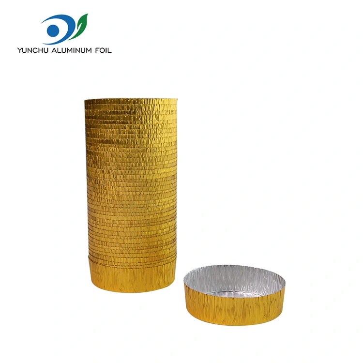 Bilog maliit na baking pilak na aluminyo foil na lalagyan ng pagkain Bilog maliit na baking pilak na aluminyo foil na lalagyan ng pagkain