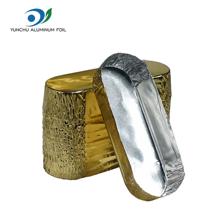 Maliit na oval packing pilak aluminyo foil container