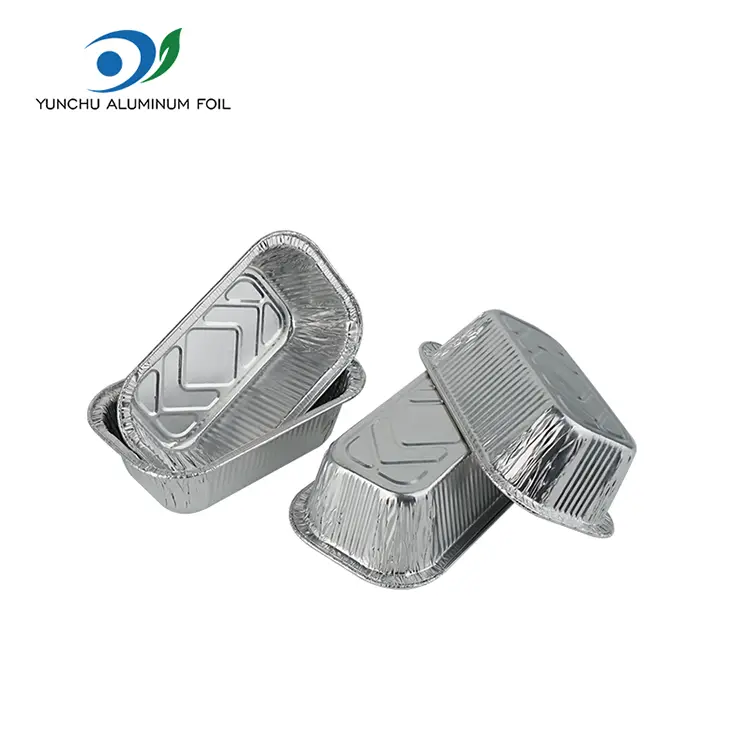 Square Air Fryer Catering Silver Aluminum Foil Container