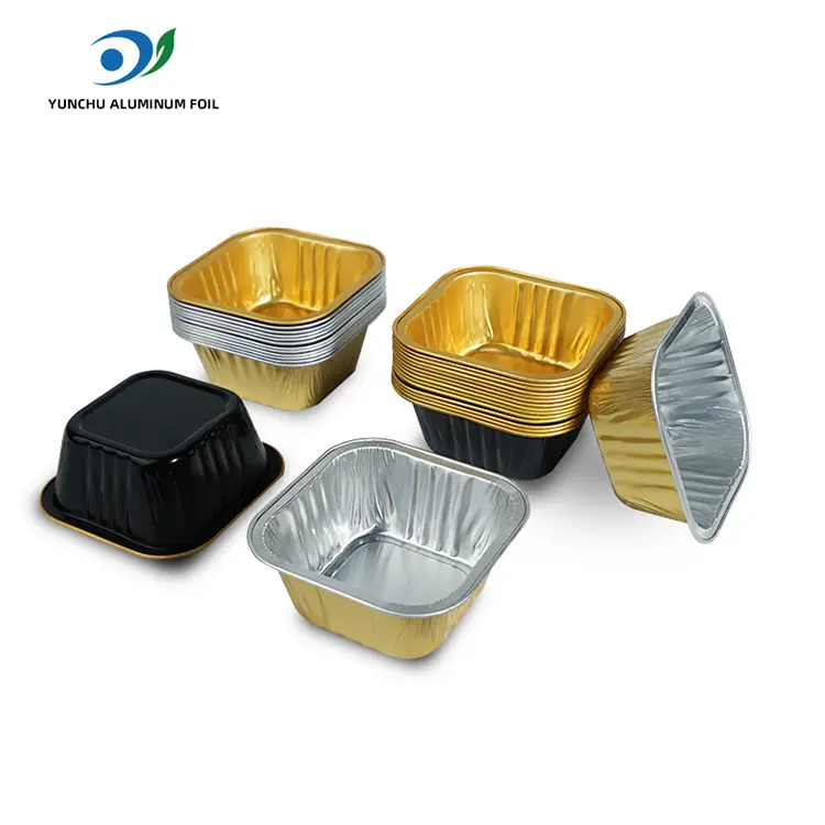 Square Baking Cakes Smoothwall Aluminum Foil Container