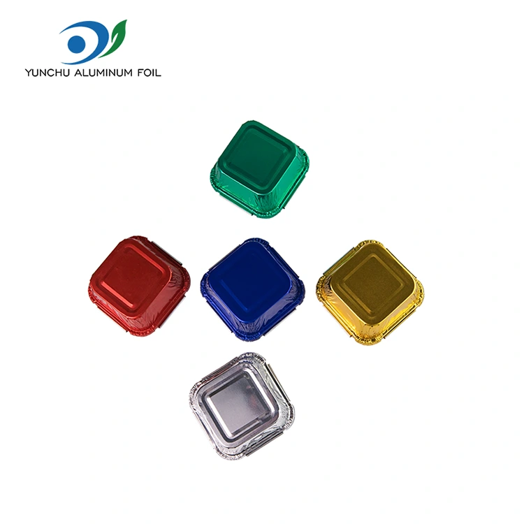 Square baking oven pilak aluminyo foil container