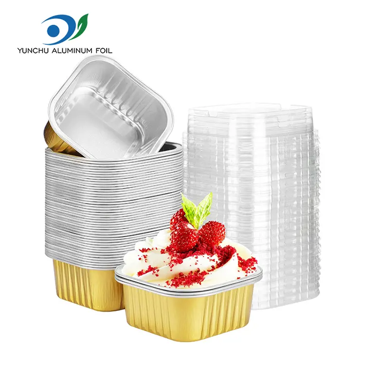 Square baking smoothwall aluminyo foil container