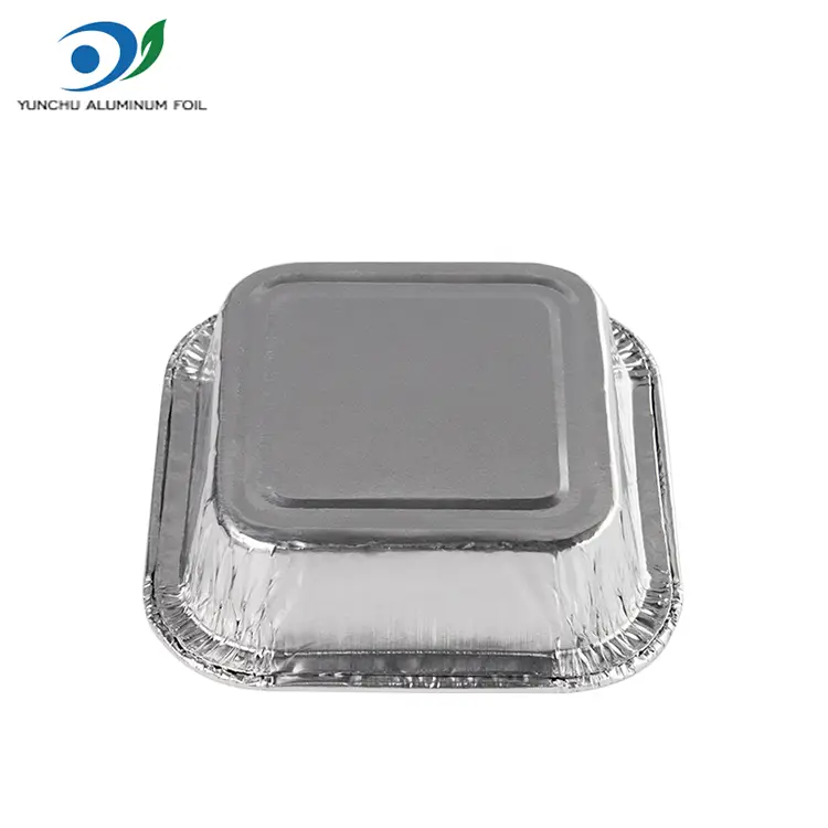 Square cake air fryer pilak aluminyo foil container