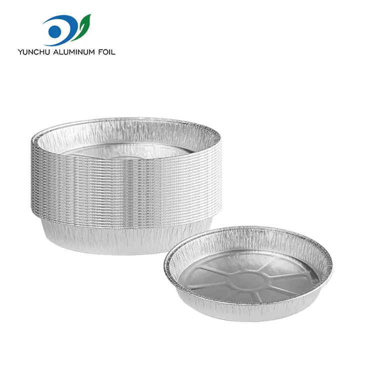 Makapal na Silver Round Foil Container Para sa Paghahatid ng Pagkain